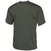 Camiseta táctica verde de manga corta, transpirable y de secado rápido, 100% poliéster 160 g/m²