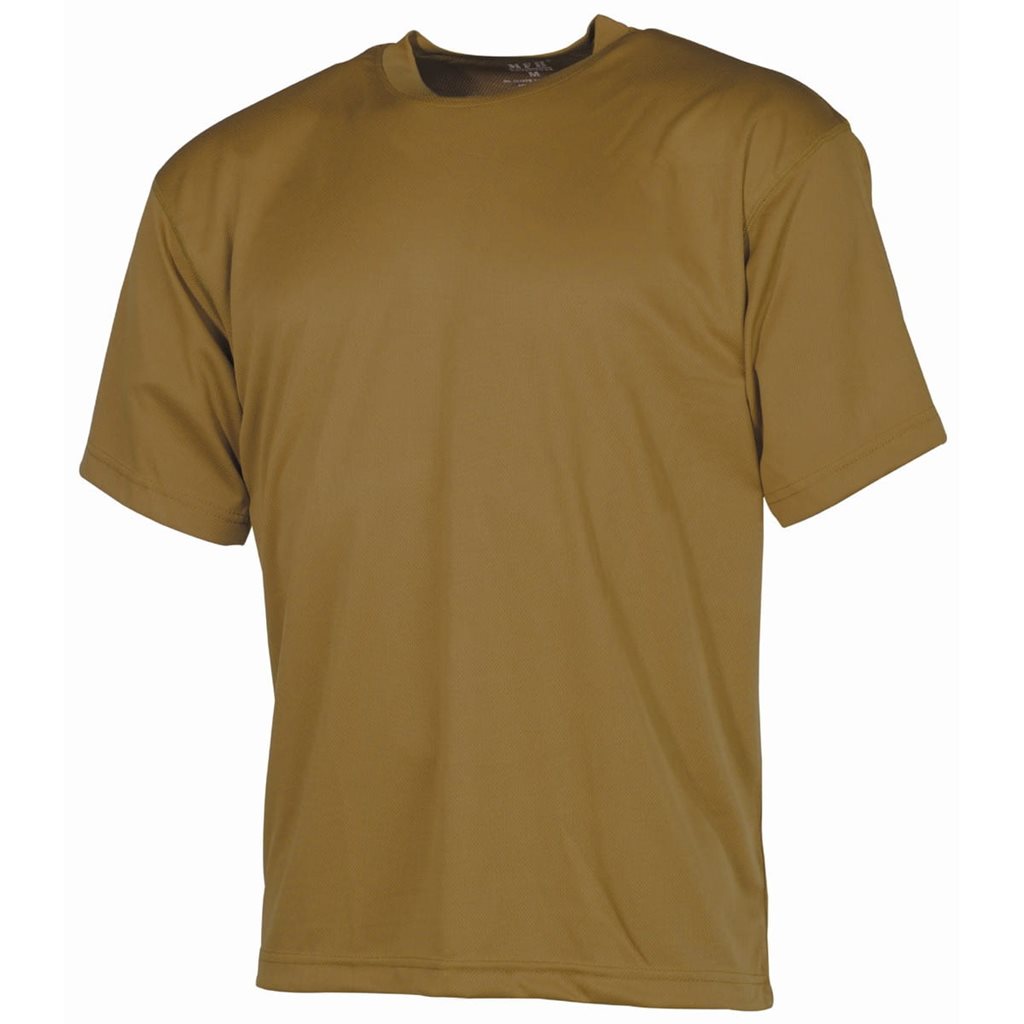 Camiseta Triko Tactical COYOTE - manga corta, transpirable y de secado rápido (100% poliéster 160 g/m²)