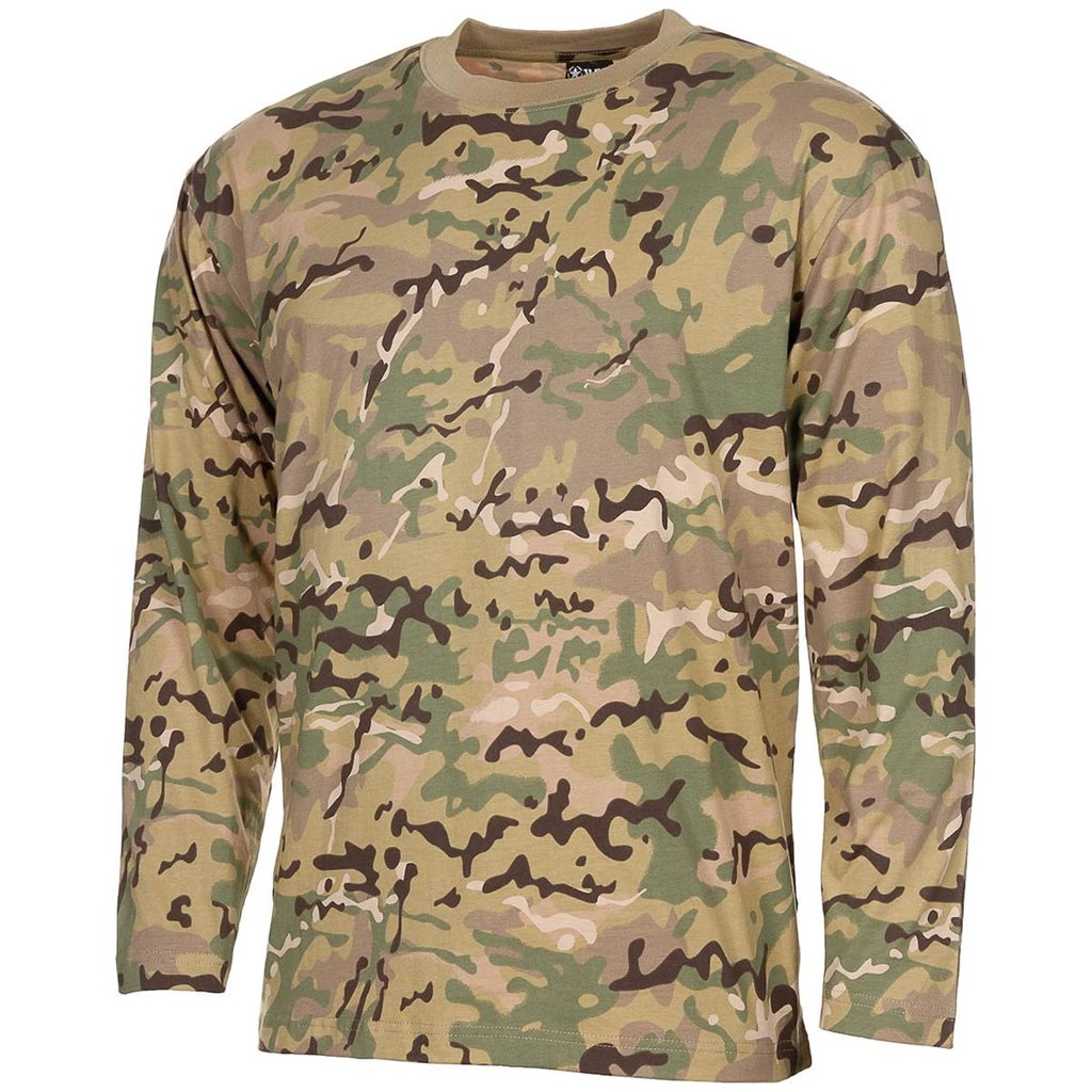 Camiseta manga larga OPERATION CAMO 100% algodón camuflaje