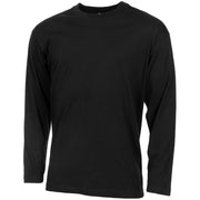 Camiseta negra de manga larga 100% algodon