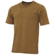 Camiseta STREETSTYLE COYOTE de manga corta y cuello reforzado, unicolor, marca MFH