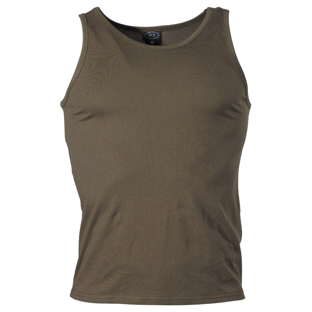 Camiseta sin mangas verde 100% algodón 160 g/m²