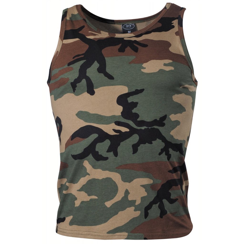 Camiseta sin mangas WOODLAND, 100% algodón, 160 g/m²