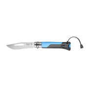 Opinel VR N°08 OUTDOOR INOX azul, cuchillo con filo combinado