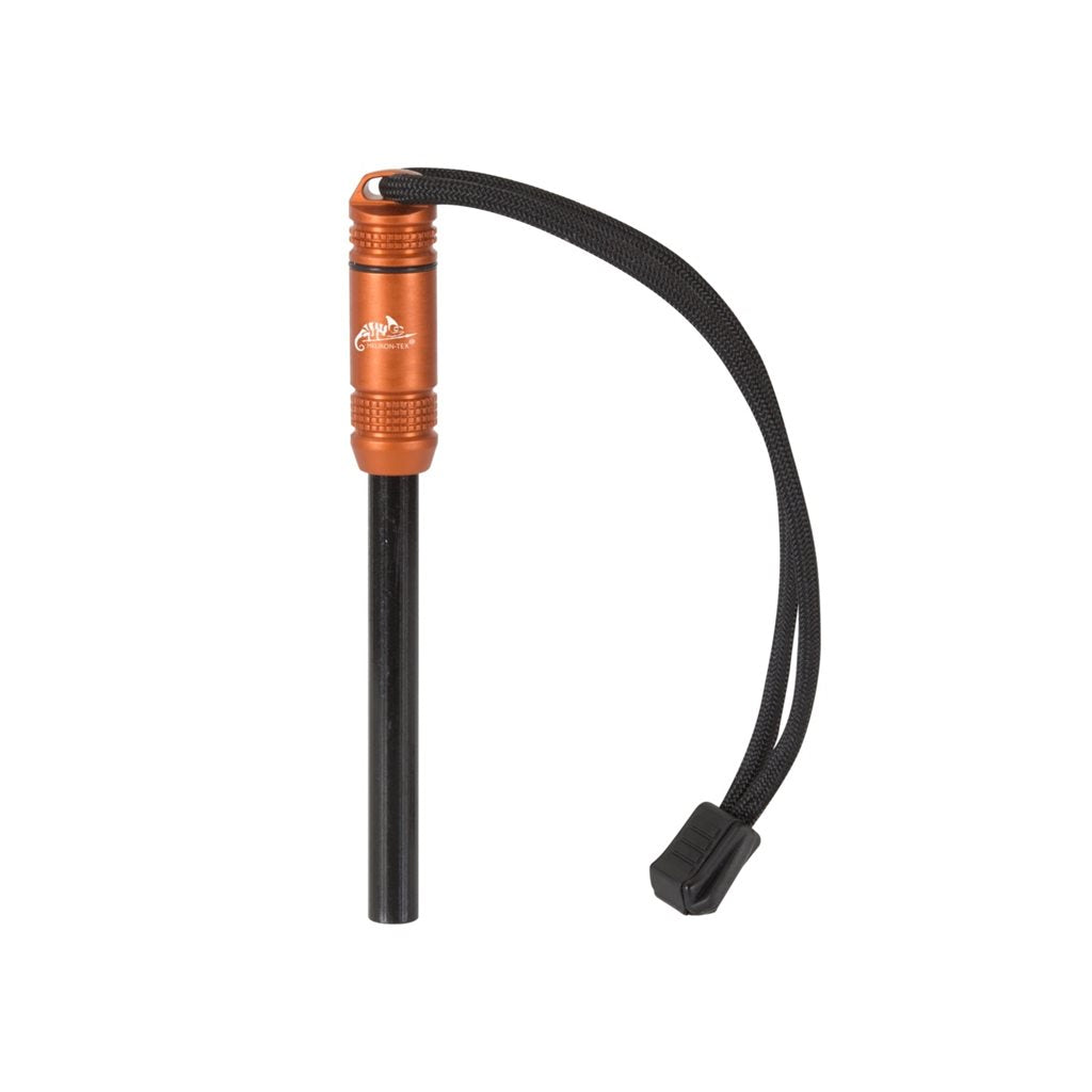Pedernal EXOTAC fireROD negro, ferrocerio reemplazable con cavidad para yesca