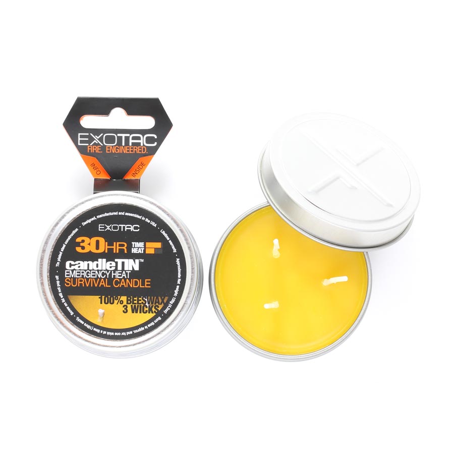 EXOTAC candleTIN™ SLOW grande - vela outdoor de tres mechas