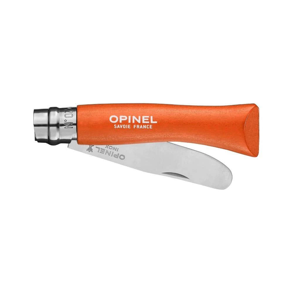 Cuchillo infantil Opinel VRI No.07 INOX, mango HABR naranja con hoja redondeada segura