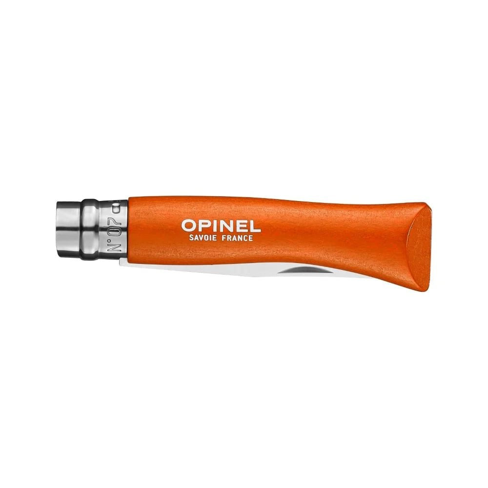 Cuchillo infantil Opinel VRI No.07 INOX, mango HABR naranja con hoja redondeada segura