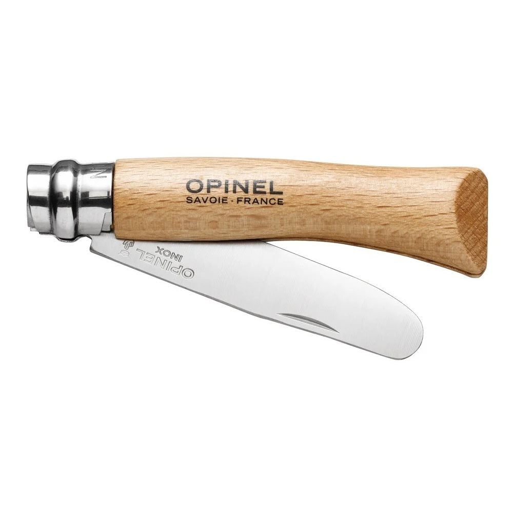 Set regalo con navaja infantil Opinel My First Buk, mango de haya y funda de tela en caja de cartón