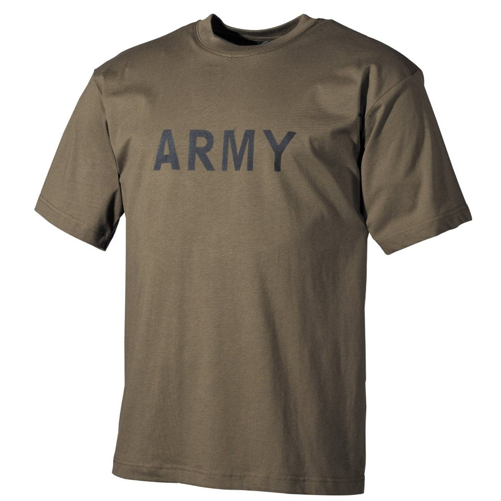 Camiseta US ARMY verde, 100% algodón con nápis 'ARMY'