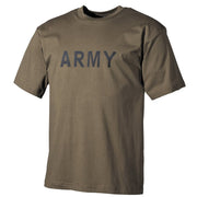 Camiseta US ARMY verde, 100% algodón con nápis 'ARMY'