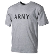 Camiseta gris con estampado 'ARMY' - 100% algodón