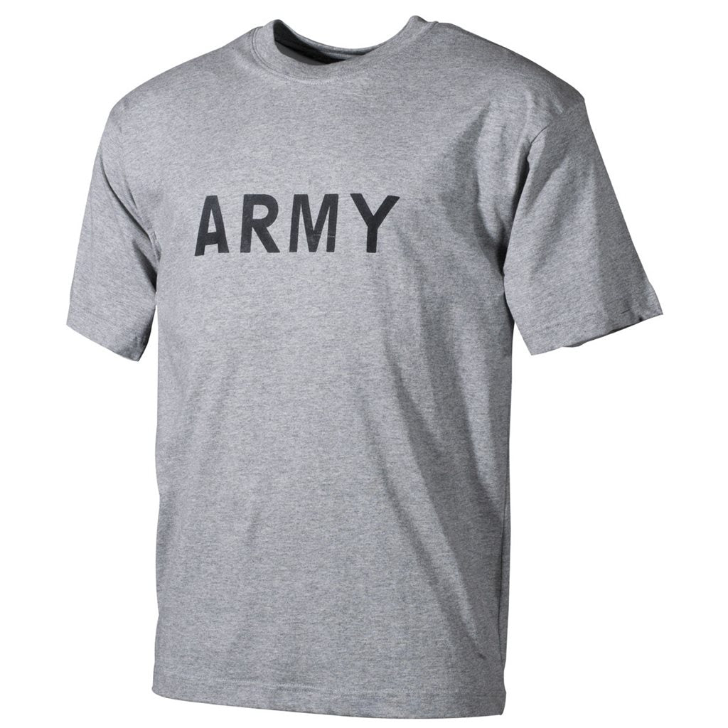 Camiseta gris con estampado 'ARMY' - 100% algodón