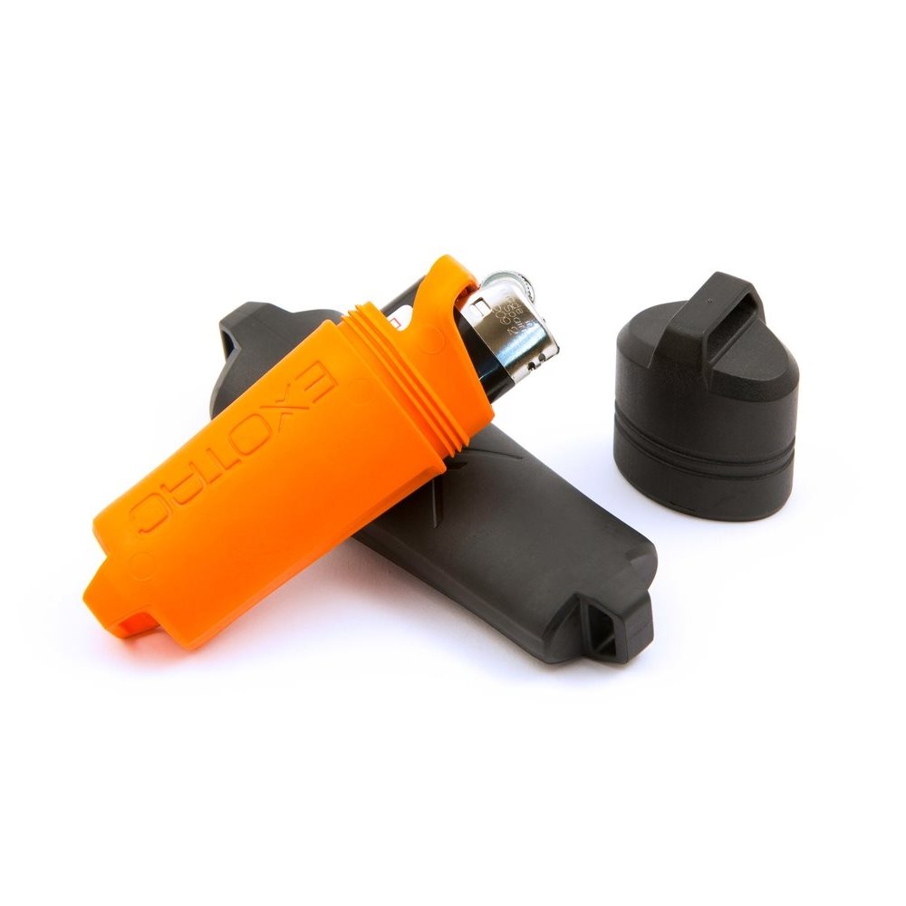 Funda EXOTAC fireSLEEVE naranja para encendedor, impermeable y flotante
