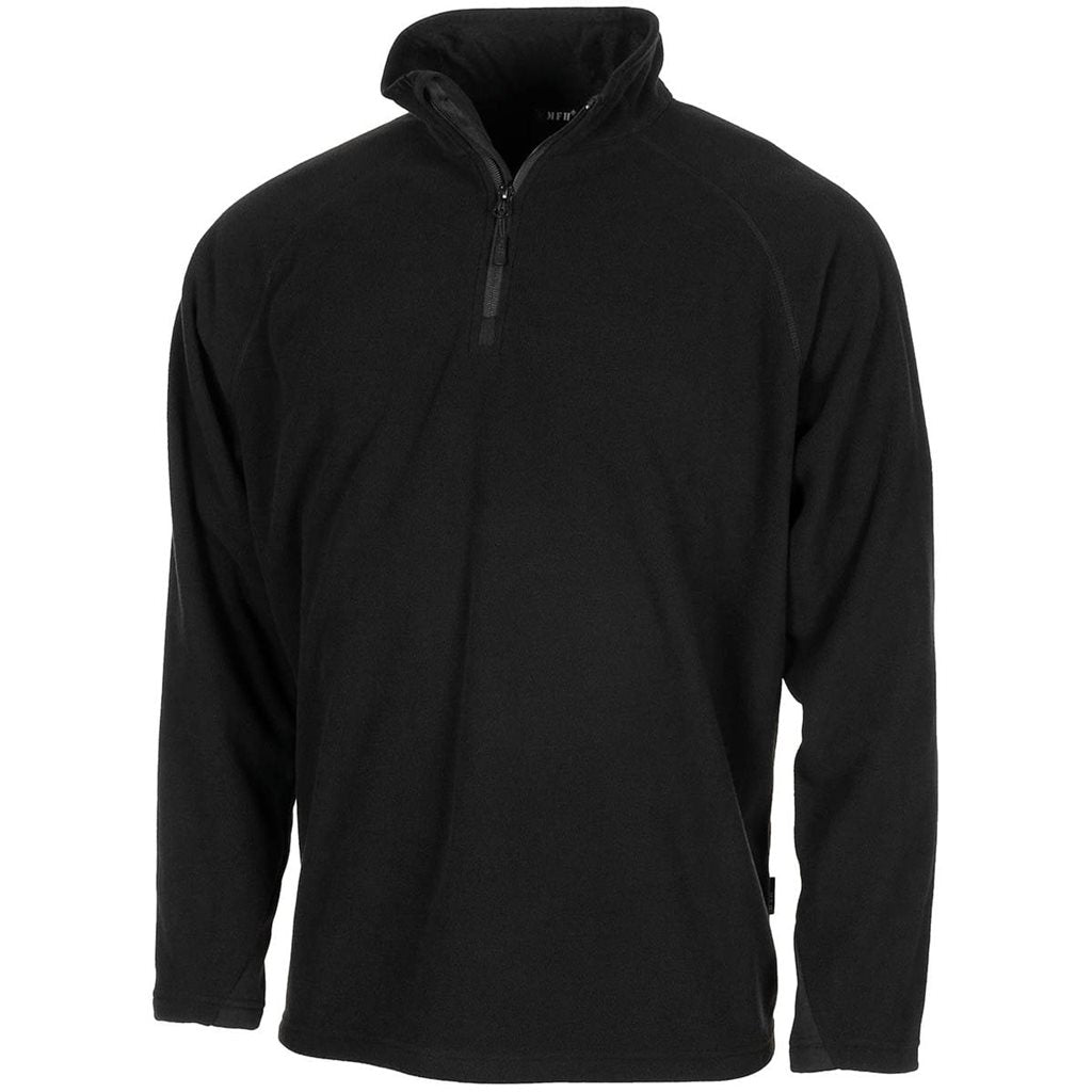 Sudadera TROYER microfleece negra sin capucha
