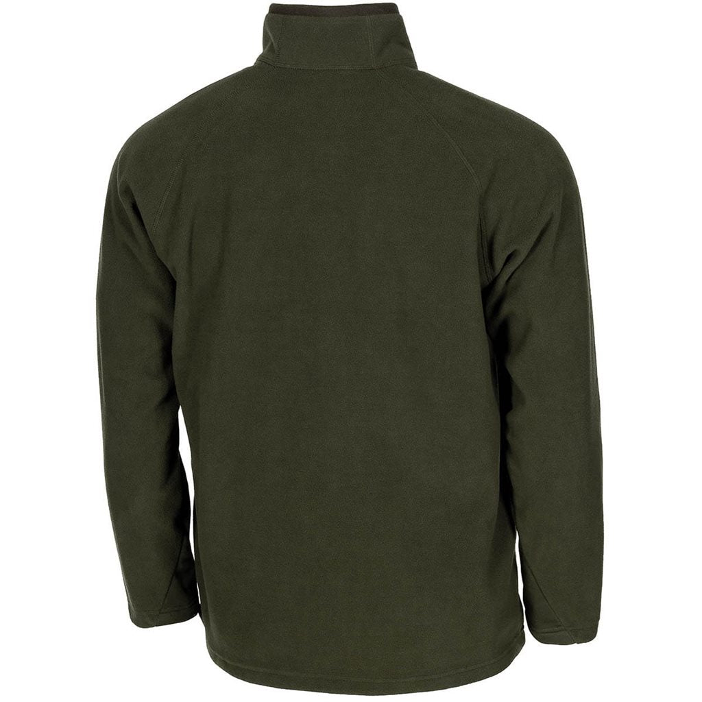 Sudadera TROYER microfleece verde, polar sintético suave y cálido