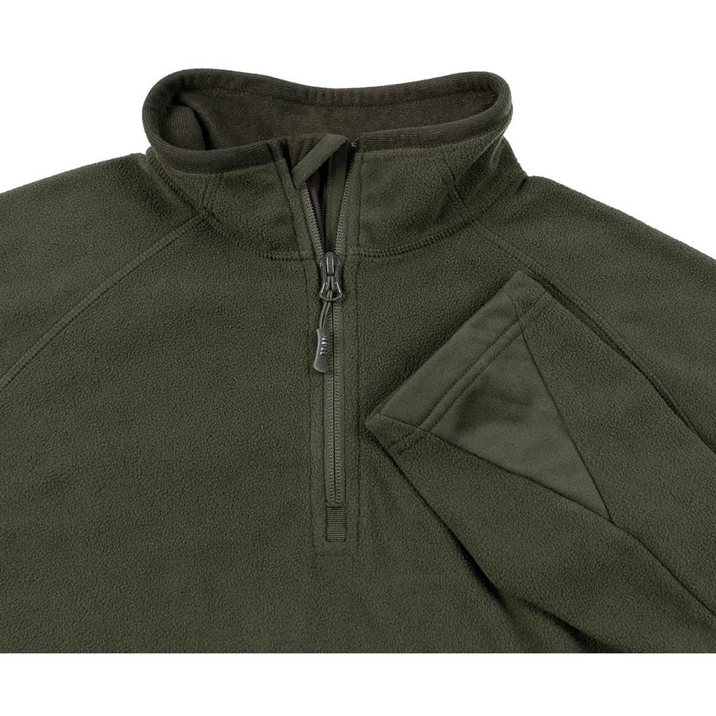 Sudadera TROYER microfleece verde, polar sintético suave y cálido