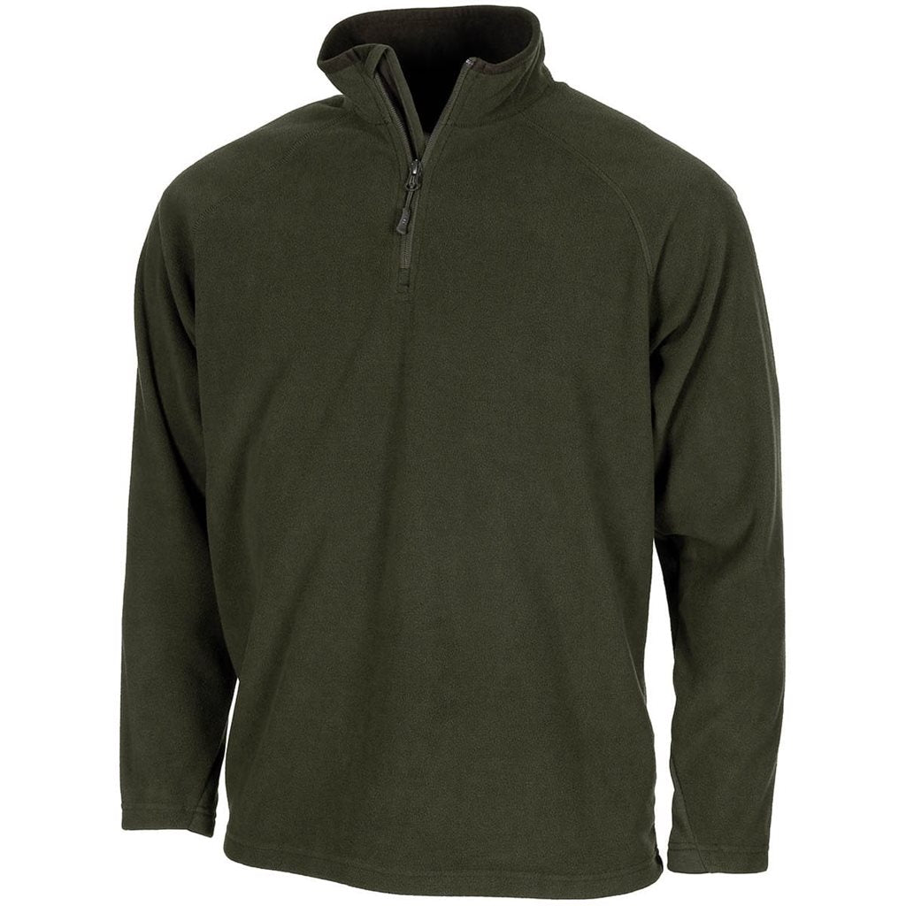 Sudadera TROYER microfleece verde, polar sintético suave y cálido