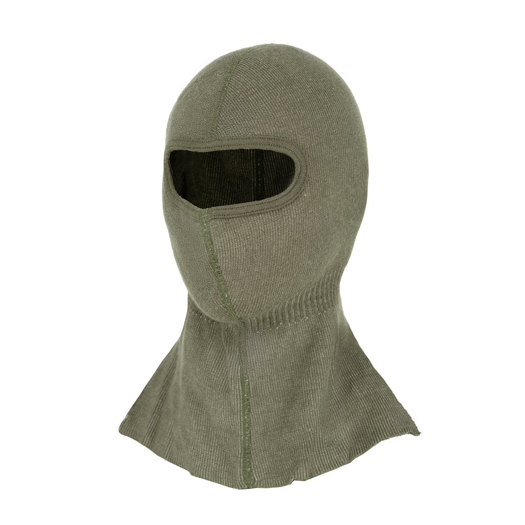 Pasamontañas BW original de la Bundeswehr para clima frío; protege cabeza y cuello.