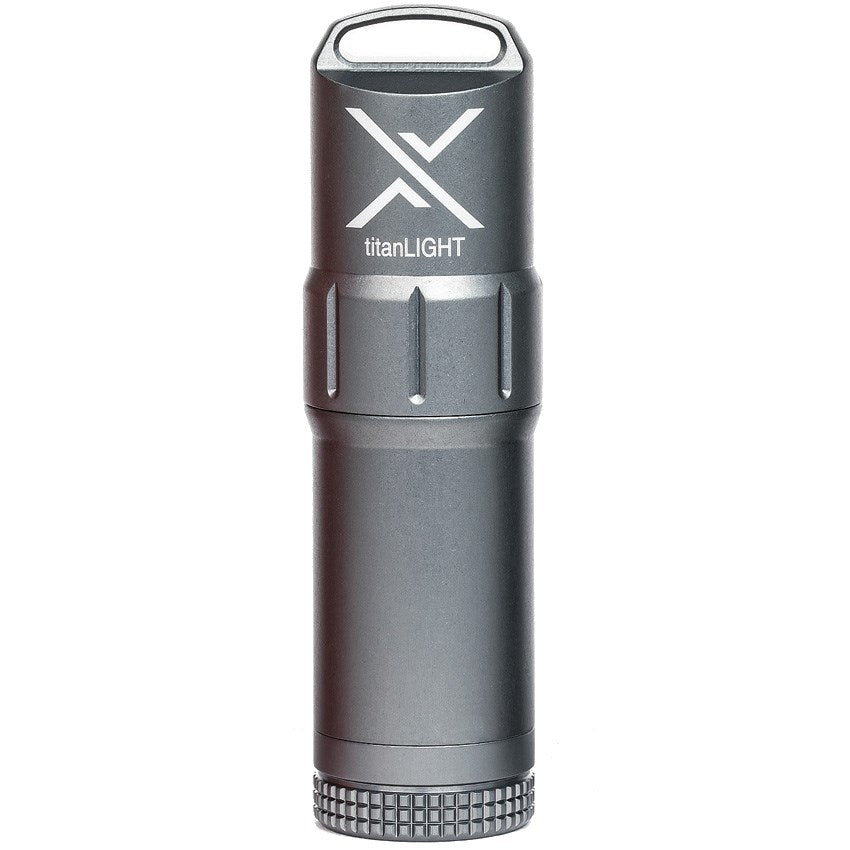 Encendedor titanLIGHT™ negro resistente al agua, cuerpo de aluminio, 86×25 mm
