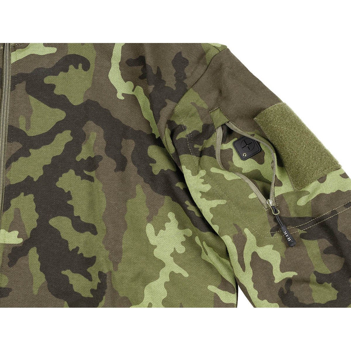 Sudadera táctica con cremallera camuflaje vz.95 Les, algodón/poliéster, 4 bolsillos, paneles VELCRO