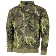 Sudadera táctica con cremallera camuflaje vz.95 Les, algodón/poliéster, 4 bolsillos, paneles VELCRO