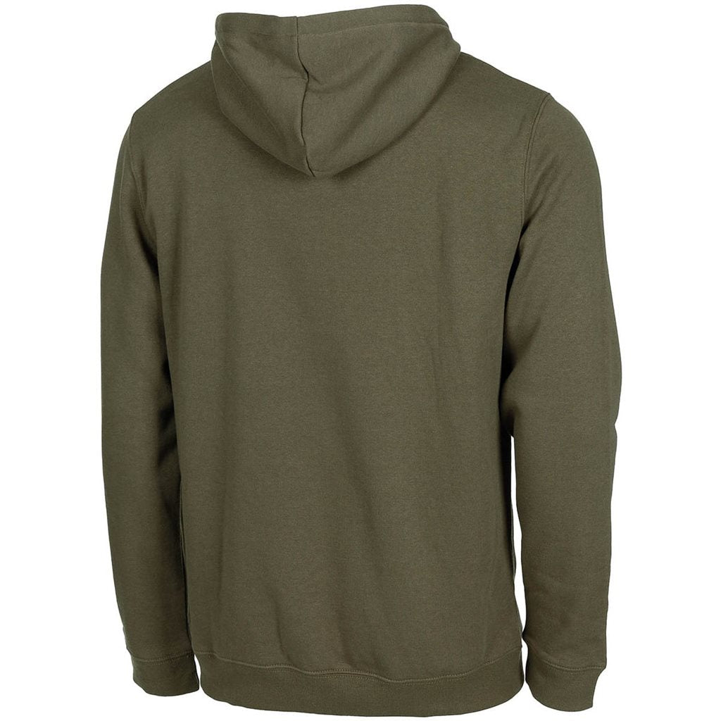 Sudadera jogger verde con capucha y dos bolsillos, ligera y cómoda para uso diario