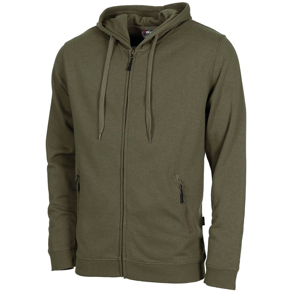 Sudadera jogger verde con capucha y dos bolsillos, ligera y cómoda para uso diario