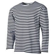 Camiseta marinera RUSS. MARINE manga larga de invierno 100% algodón a rayas