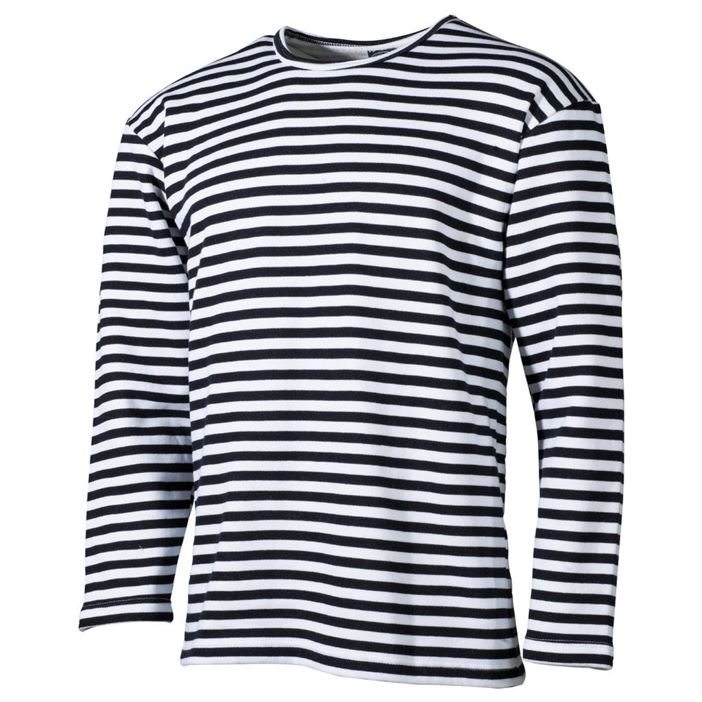 Camiseta marinera RUSS. MARINE manga larga de invierno 100% algodón a rayas