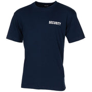 Camiseta SECURITY con gran estampado en la espalda y pequeño logo en el pecho, 100% algodón