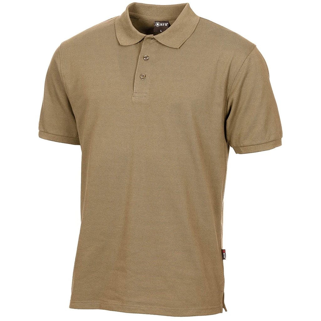 Polo COYOTE TAN con tapeta de botones