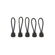 Pack 5 tiradores de cremallera tinderZIP negros con cordón inflamable y funda impermeable
