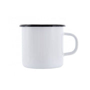 Taza esmaltada blanca 250 ml, diámetro 7 cm, con asa