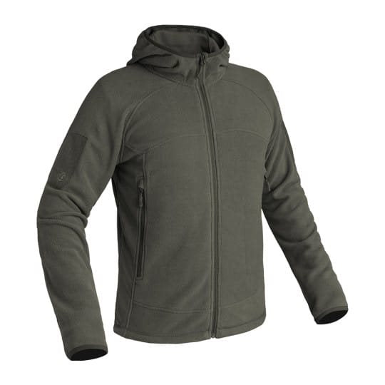 Sudadera INSTRUCTOR Polar Fleece verde con capucha, tejido FLEECE-TECH
