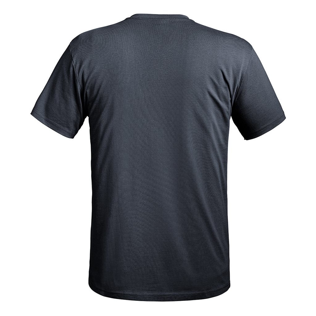 Camiseta STRONG azul de manga corta en algodón certificado OEKO-TEX