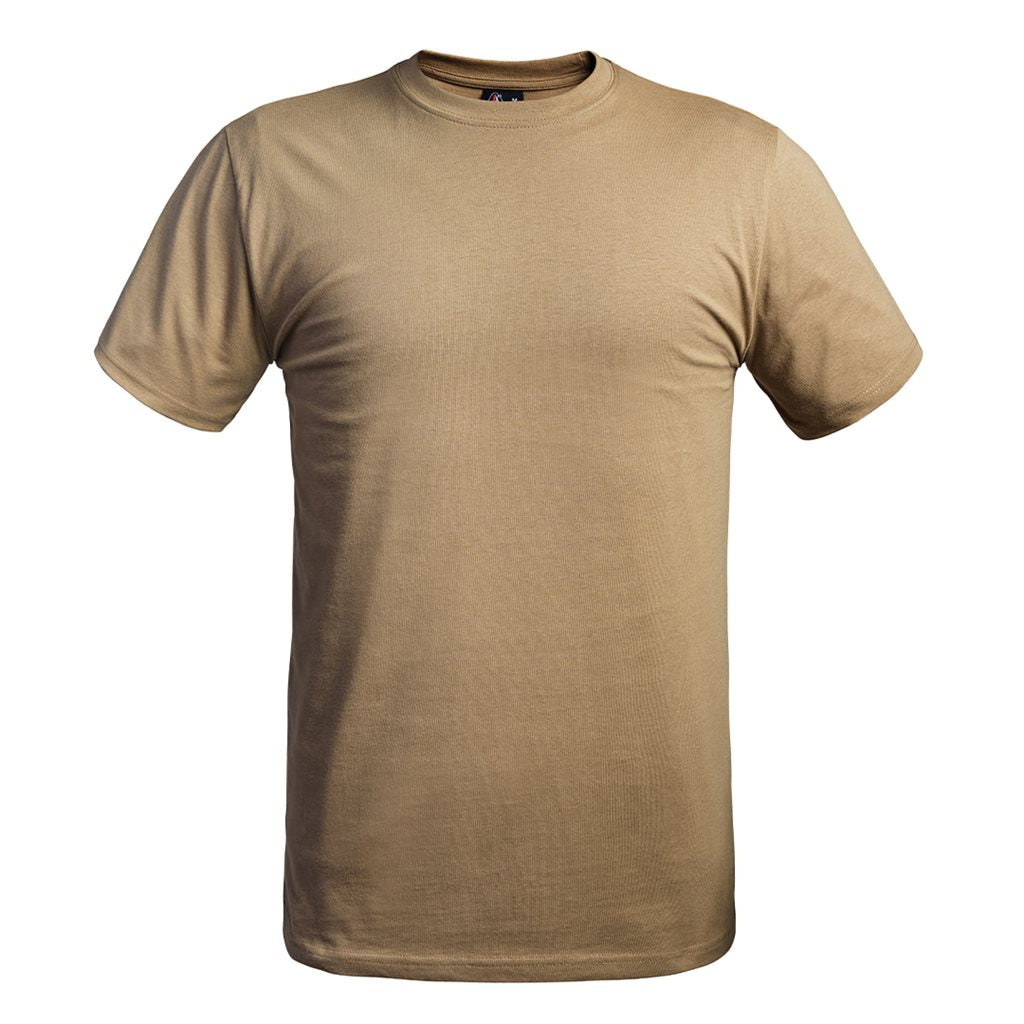 Camiseta STRONG manga corta TAN de algodon certificado OEKO-TEX
