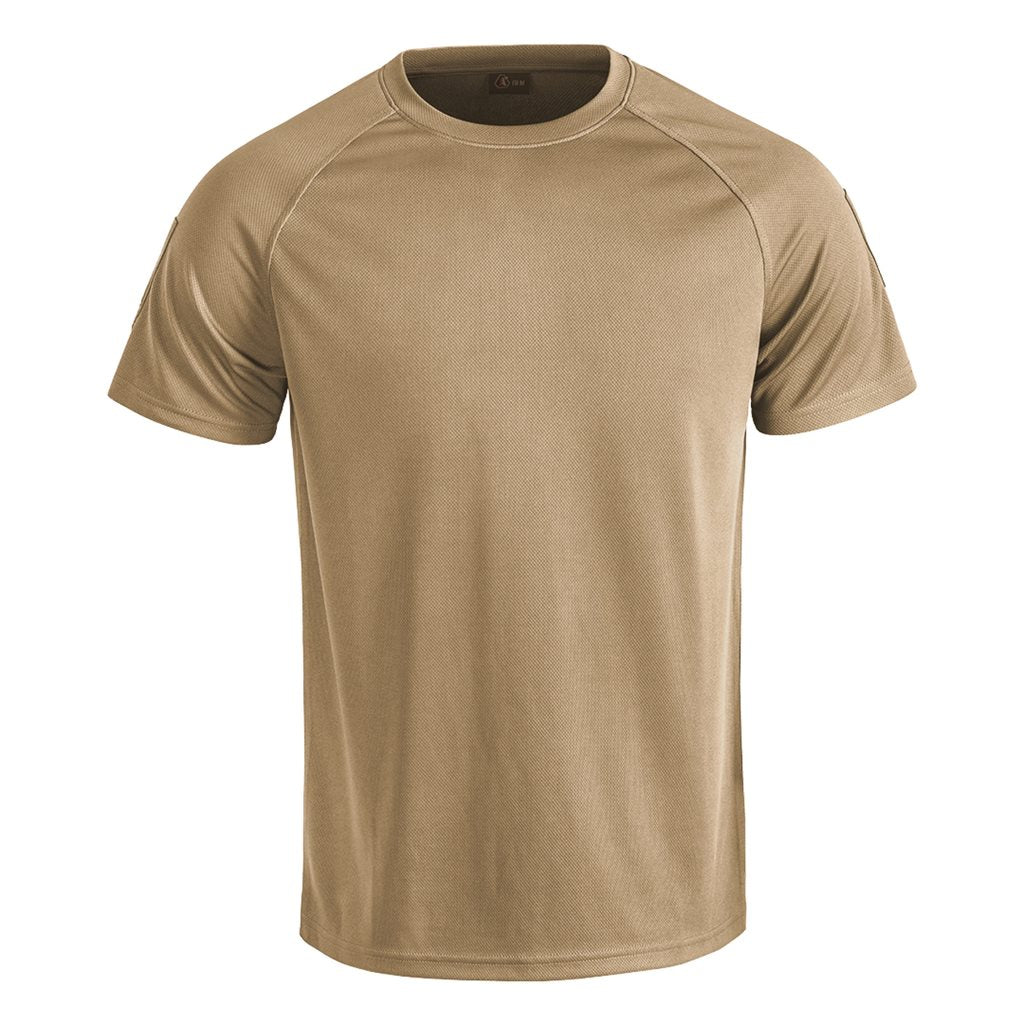 Camiseta funcional STRONG AIRFLOW GEN 2 manga corta color tan vista frontal