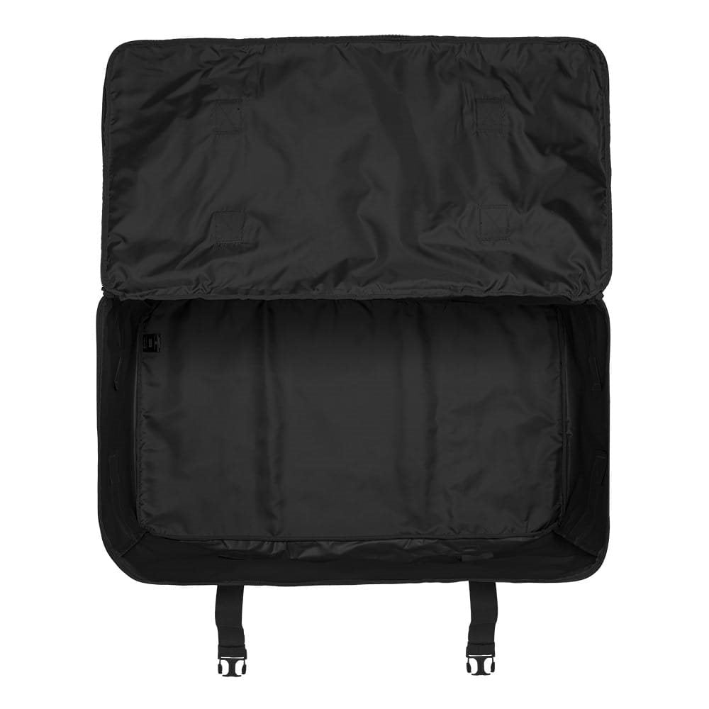 Bolsa transporte TRANSALL 160 L negra en poliéster HRF 600D con tratamiento DWR-TECH y múltiples asas