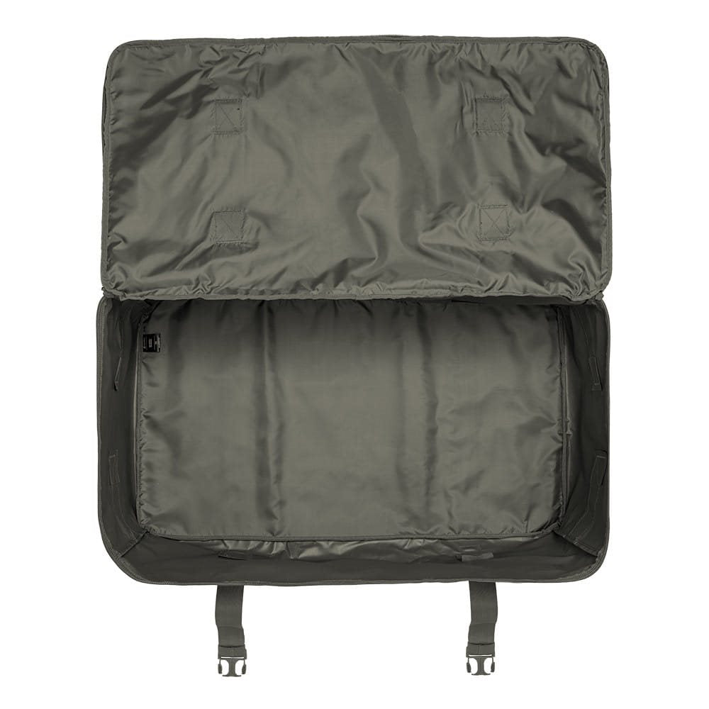 Bolsa transporte TRANSALL 160 L negra en poliéster HRF 600D con tratamiento DWR-TECH y múltiples asas