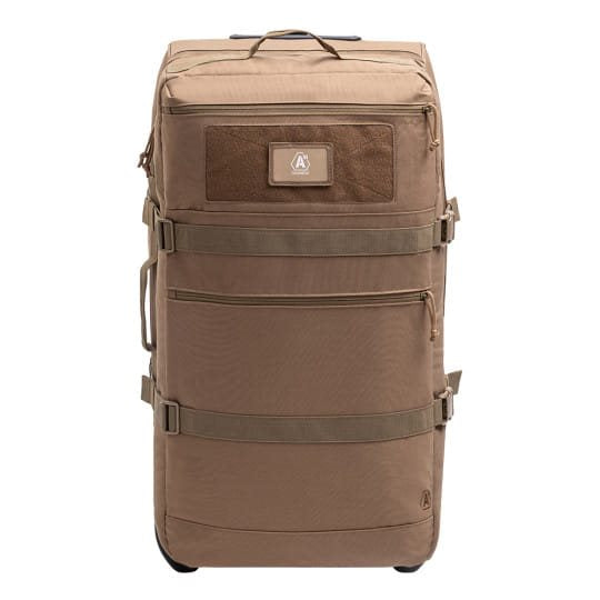 Bolsa de viaje TRANSALL 120 L negra con ruedas y compartimento principal dividido, tejido polyester HRF 600D con acabado DWR-TECH