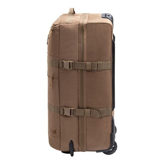 Bolsa de viaje TRANSALL 120 L negra con ruedas y compartimento principal dividido, tejido polyester HRF 600D con acabado DWR-TECH