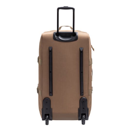 Bolsa de viaje TRANSALL 120 L negra con ruedas y compartimento principal dividido, tejido polyester HRF 600D con acabado DWR-TECH
