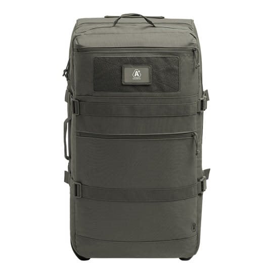 Bolsa de viaje TRANSALL 120 L negra con ruedas y compartimento principal dividido, tejido polyester HRF 600D con acabado DWR-TECH