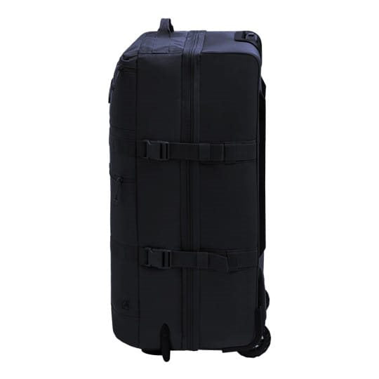 Bolsa de viaje TRANSALL 120 L negra con ruedas y compartimento principal dividido, tejido polyester HRF 600D con acabado DWR-TECH