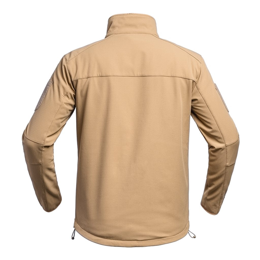 Chaqueta softshell FIGHTER color tan con membrana impermeable X-PERF 3000 mm