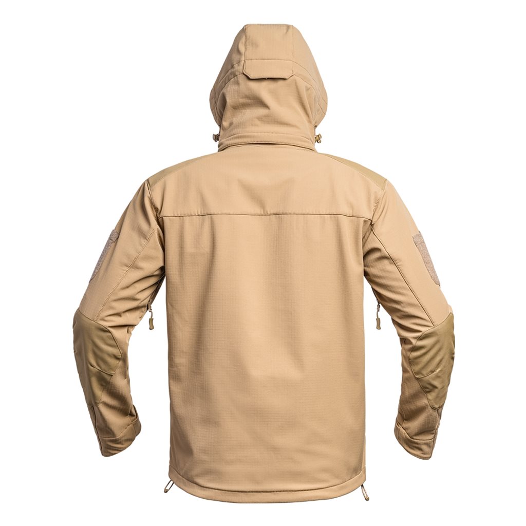Bunda FIGHTER V2 softshell TAN con capucha, membrana X-PERF 3000 mm