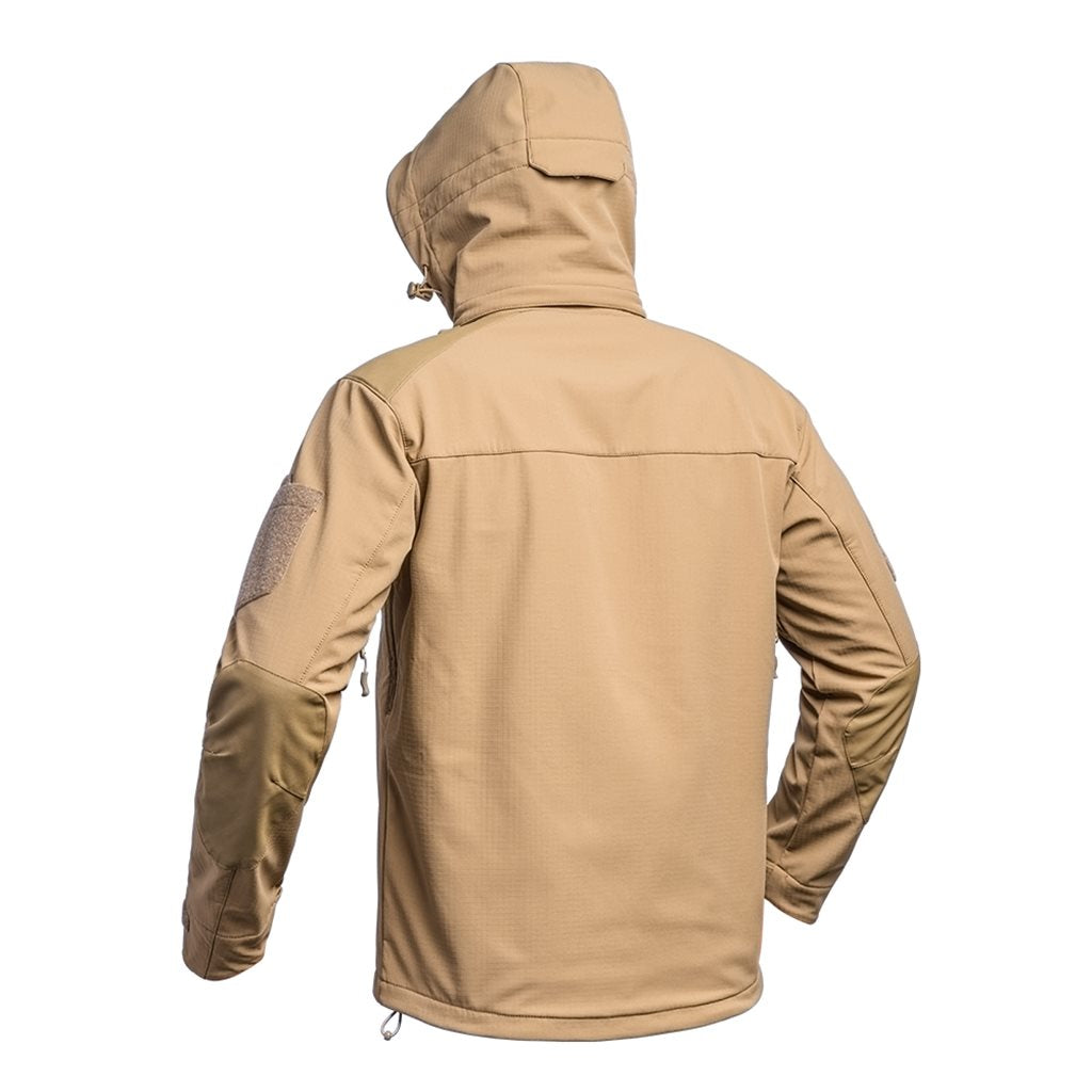 Bunda FIGHTER V2 softshell TAN con capucha, membrana X-PERF 3000 mm