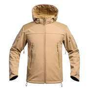 Bunda FIGHTER V2 softshell TAN con capucha, membrana X-PERF 3000 mm