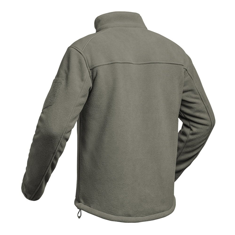 Chaqueta con capucha FIGHTER Polar Fleece verde, 400 g/m²
